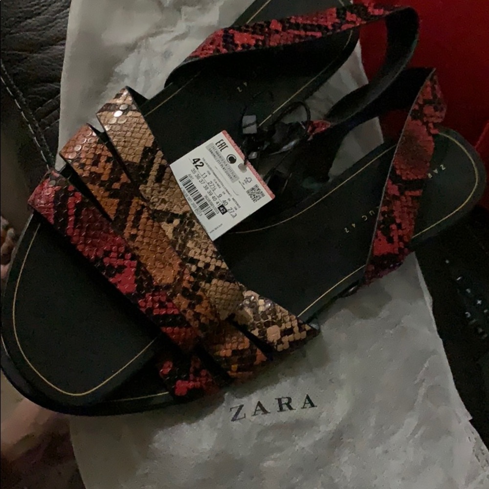 Zara Animal print sling back Sandal
